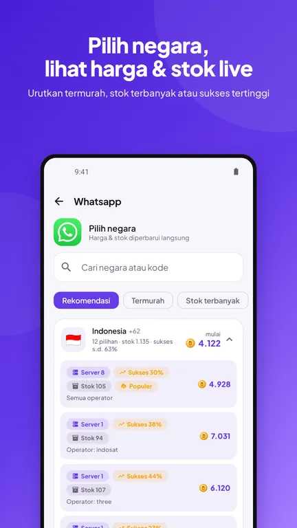AdaSIM: pilih negara dengan harga dan stok live