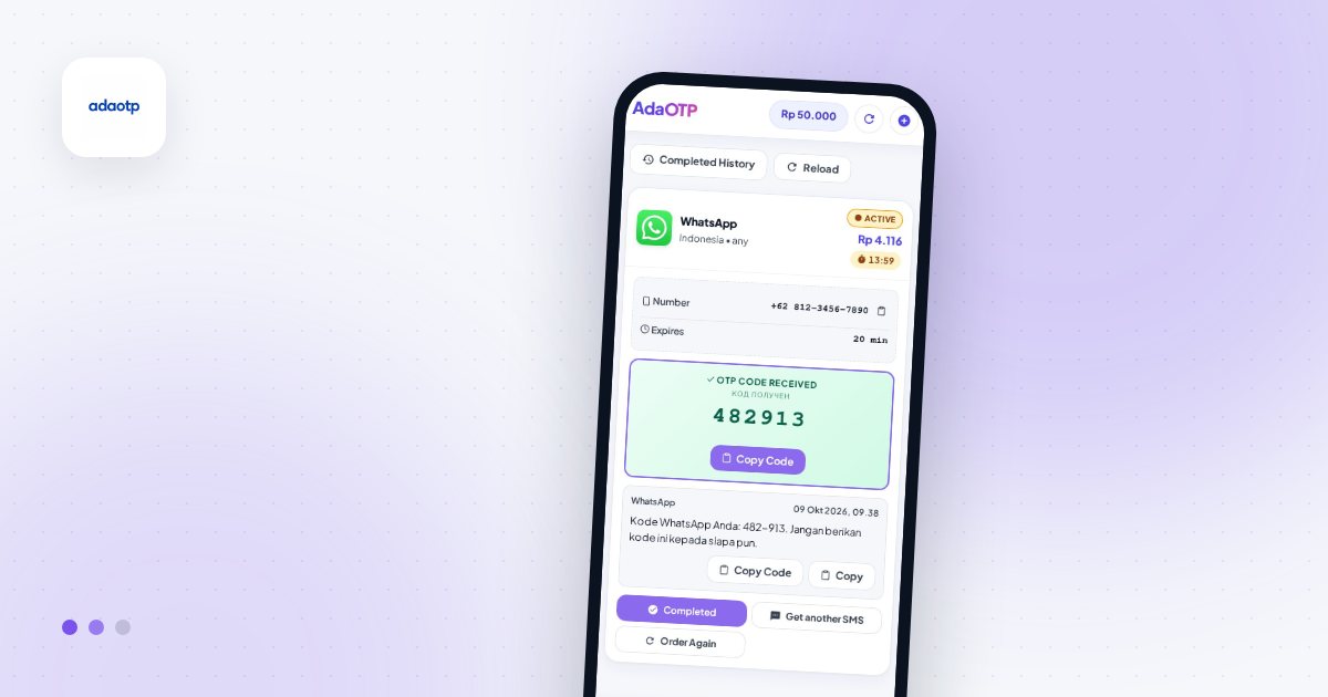 Web Jasa OTP Murah: Cara Order Pertama Tanpa Saldo Hangus