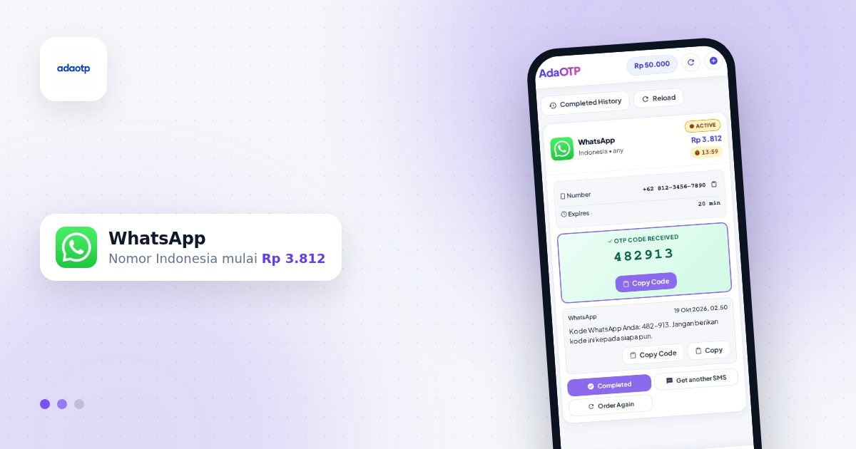 Beli Nomor Luar Negeri untuk OTP: WA, Telegram & Batasnya